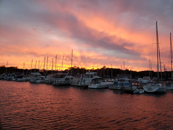 Safe Harbor Tower Marine at sunset