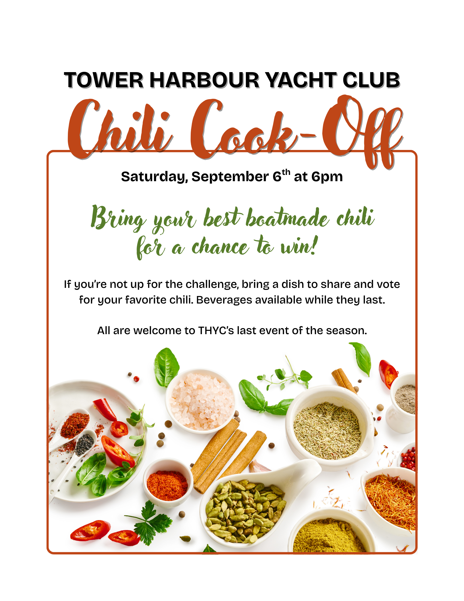 2025 Chili Cook-Off Flyer